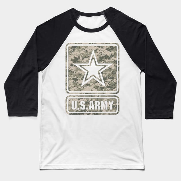 Camo Design Baseball T-Shirt by kimhutton